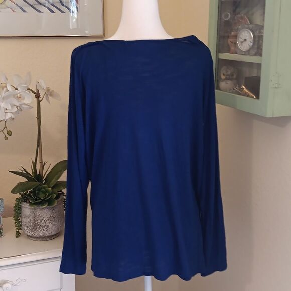 Coldwater Creek Navy Sequined Blouse. Dressy. Cocktail. Party. - Picture 5 of 9